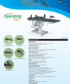 Operating Table Manual KA 33M