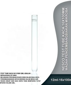 Nesco Test Tube Kaca 16x100mm - Wadah Pengembangbiakan mikroba