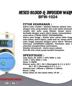 Blood and Infusion Warmer Nesco BFW-1020 | 6 Mode 4 |
