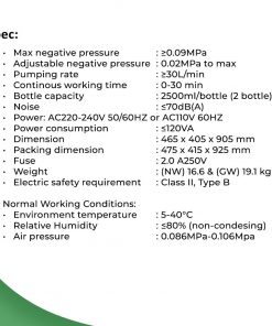 Nesco Electric Suction Apparatus 9A-26 (9E-B Plus)≥30L/min 4 |