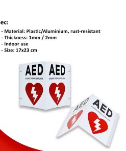 Emergency AED Sign Wall - Penanda Lokasi Defibrillator Darurat 3 |