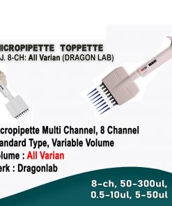 MICROPIPETTE TOPPETTE, ADJ. 8-CH: 50-300UL - 0.5-10UL - 5-50UL (DRAGON LAB) 4 |