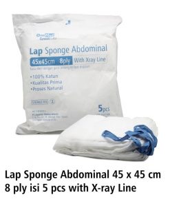 Lap Sponge Abdominal 45cm 8ply isi 5 with X-ray Line OneMed