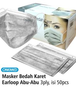 Masker Karet Abu-abu OneMed box isi 50 pcs