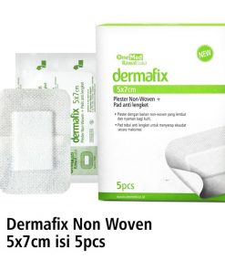 Plester Dermafix 5 x 7 cm Plester Non Woven Onemed Box Isi 5 Pcs