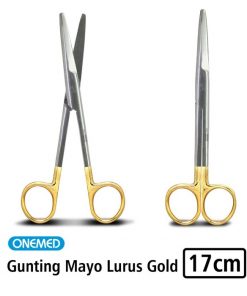 Gunting Mayo Lurus Gold 17cm Onemed