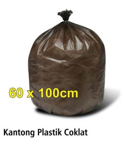 Kantong Plastik Sampah Limbah Medis Coklat 60 x 100 cm Pak Isi 50’s