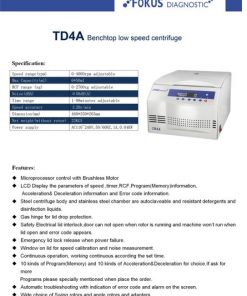 Centrifuge TD4A benchtop low speed Centrifuge