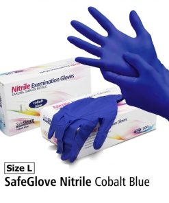 Sarung Tangan Nitrile Cobalt Blue box isi 100pcs Size L