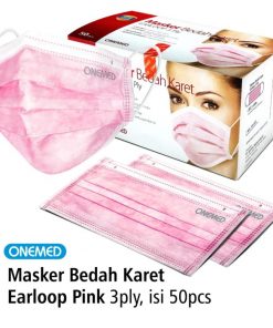 Masker Karet Pink OneMed box 50pcs