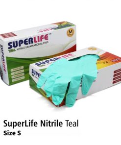 Sarung Tangan Nitrile Teal Superlife box isi 100pcs Size S