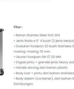 NAYATI TROLEY MAKANAN TANPA PEMANAS NFDT 9 -70H