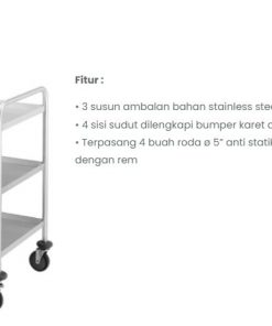 NAYATI KERETA SAJI STAINLESS STEEL 3 SUSUN