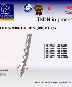 Bone Plate - MALLEOLUS MEDIALIS BUTTRESS (MMB) PLATE - 3, 4, 5, 6, 7, 8, 9, 10 Holes