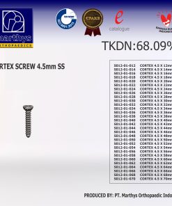 CORTICAL SCREW  diameter 4,5 mm - Length 12mm s/d 40mm