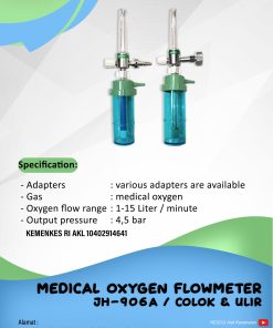 JH-906A /NESCO O2 Medical Oxygen Flowmeter (Ulir)
