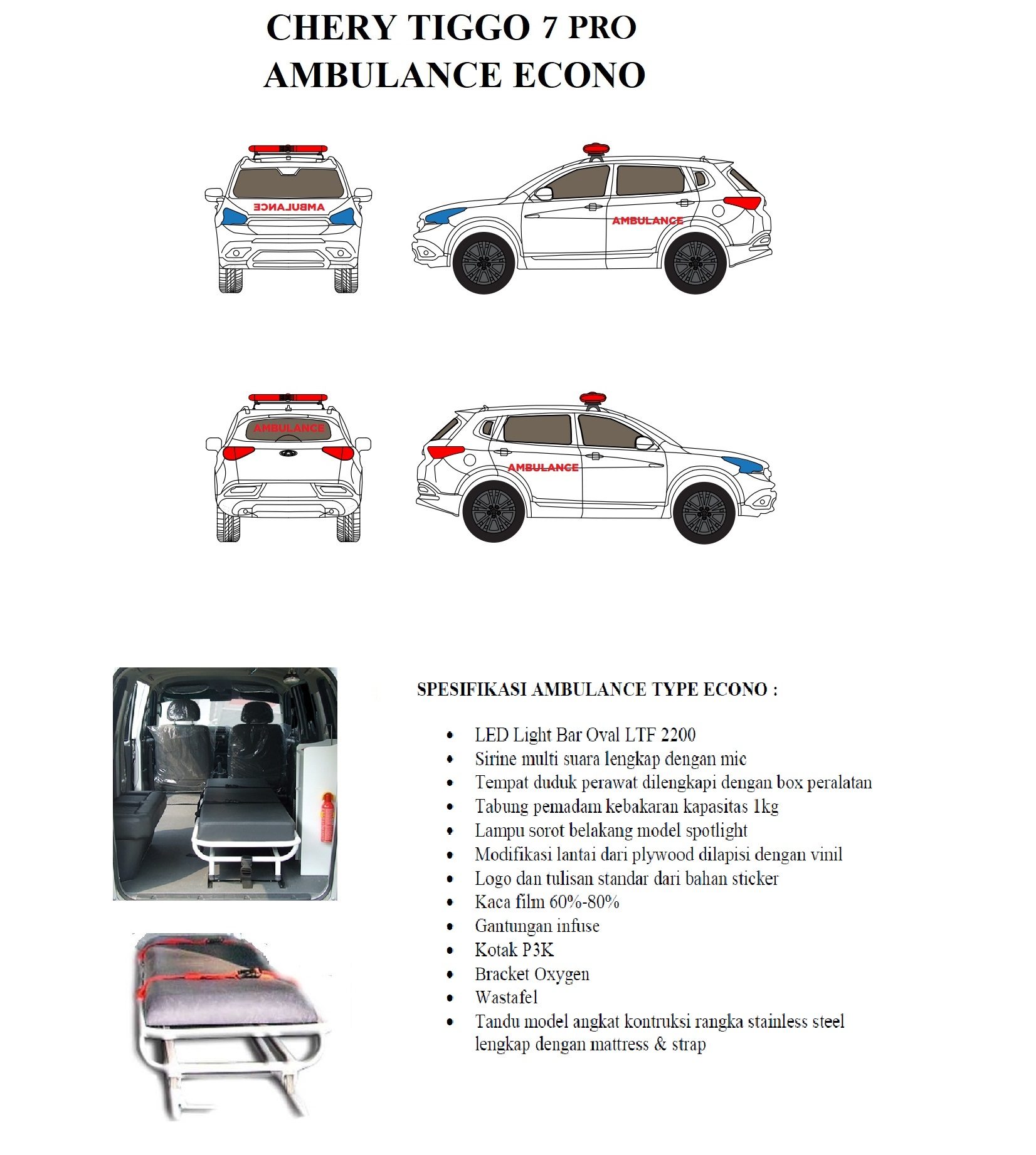 BROSUR AMBULANCE ECONO CHERY TIGGO 7 PRO |