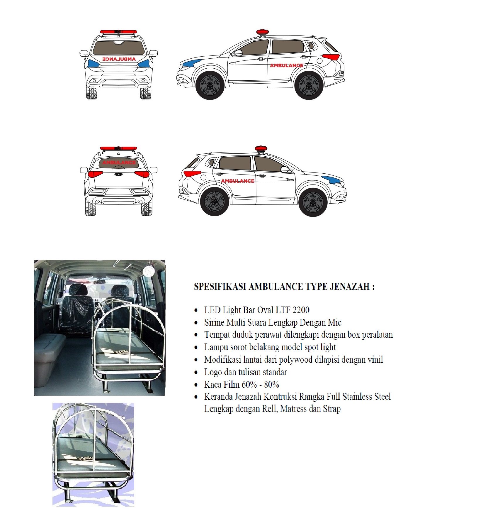 BROSUR AMBULANCE JENAZAH CHERY TIGGO 7 PRO |