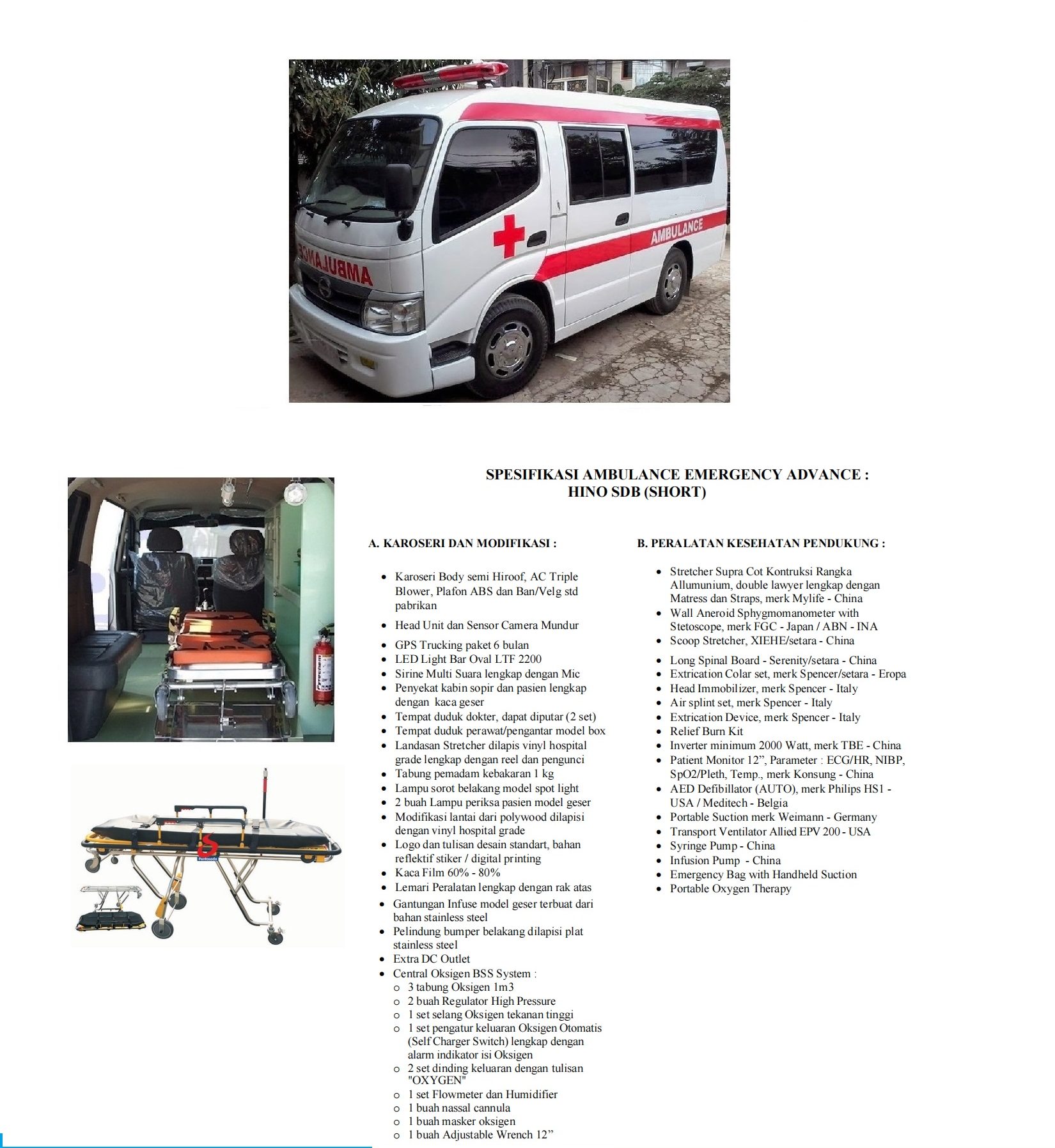 AMBULANCE EMERGENCY ADVANCE HINO SHORT |