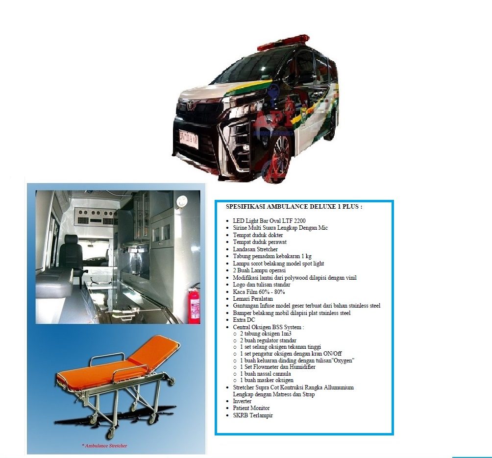 BROSUR AMBULANCE DELUXE 1 PLUS TOYOTA VOXY |