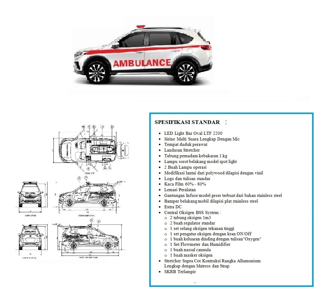 BROSUR AMBULANCE STANDART HONDA BRV |