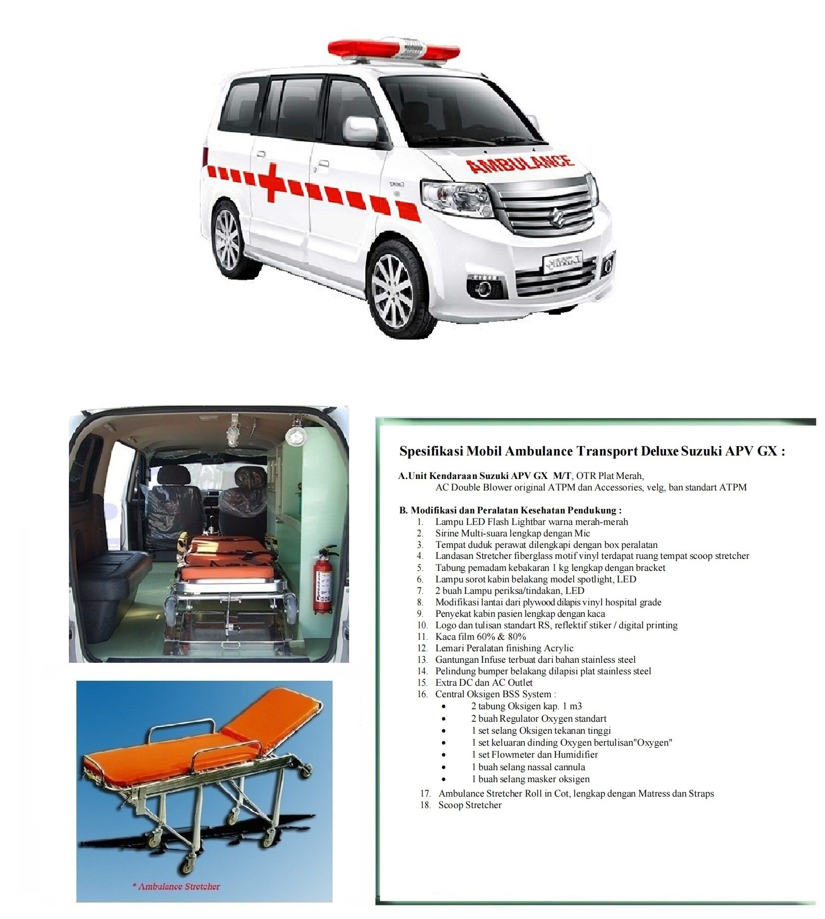 BROSUR AMBULANCE TRANSPORT DELUXE APV GX |