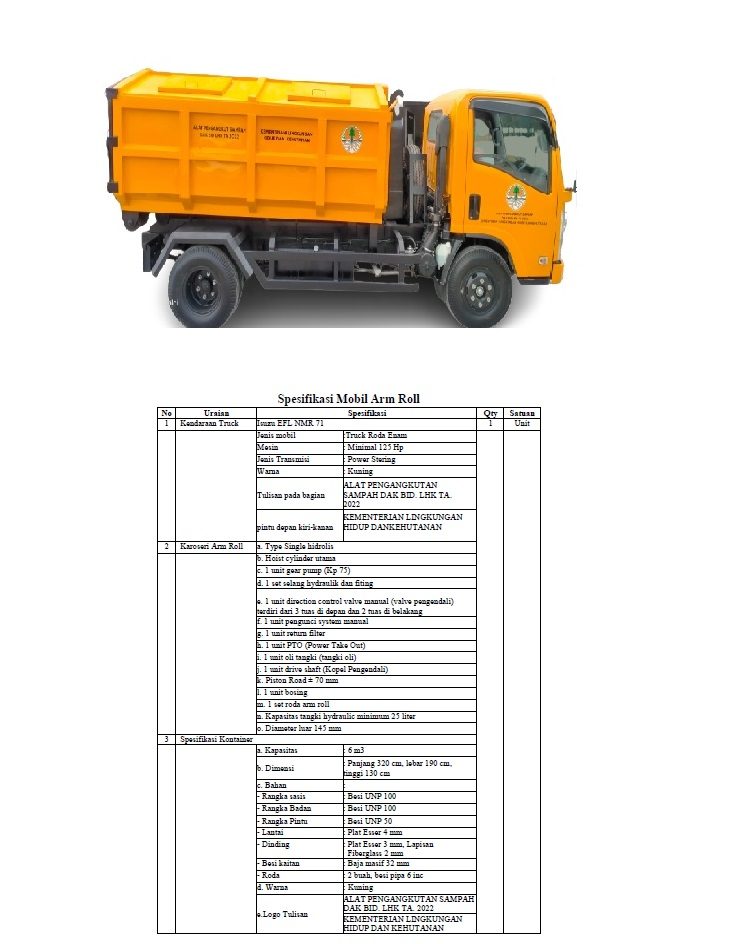 BROSUR MOBIL ARM ROLL ISUZU ELF NMR 71 |