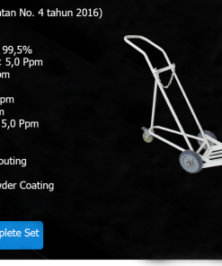 RTM - TABUNG + TROLLEY OKSIGEN COMPLETE SET 6 M3