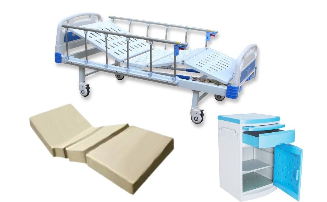 Mattress + Lemari Pasien + Manual Bed 2 Crank SR-B02C |