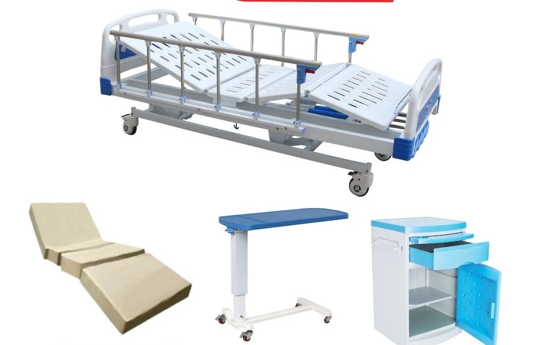 Mattress + Mayo Tabel + Lemari Pasien + Manual Bed 4 Crank SR-B04C |