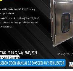 RTM - LEMARI PASSBOX_RTM - C021 PASSBOX DOOR MANUAL S/S 50X50X50 UV STERILIZATOR