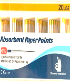 SURE-ENDO Absorbent Paper Points (.06 Taper Size 20)