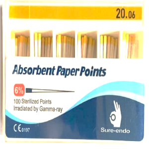 SURE-ENDO Absorbent Paper Points (.06 Taper Size 20) |