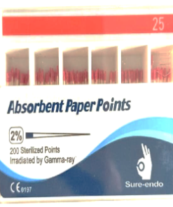 SURE-ENDO Absorbent Paper Points (2% ISO Size 25)