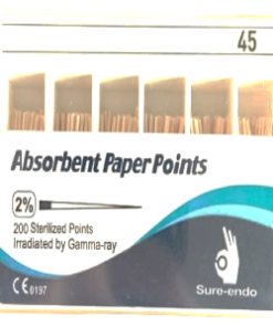 SURE-ENDO Absorbent Paper Points (2% ISO Size 45)