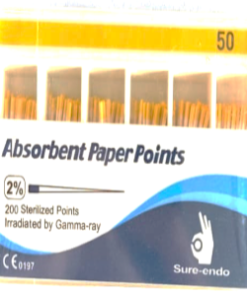 SURE-ENDO Absorbent Paper Points (2% ISO Size 50)