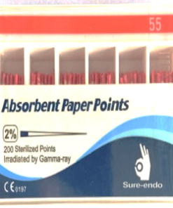 SURE-ENDO Absorbent Paper Points (2% ISO Size 55)