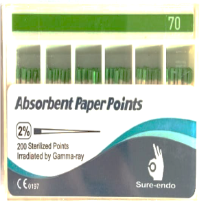 SURE-ENDO Absorbent Paper Points (2% ISO Size 70) |