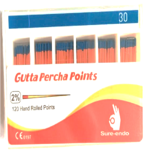 SURE-ENDO Gutta Percha Points (2% ISO Size 30) |