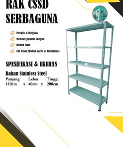 RAK CSSD SERBAGUNA SS 110X40X200CM