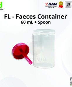POT FAECES/ POT FESES/ POT FECES BERSENDOK CONTAINER/ FAECES CONTAINER/ SAMPLE CONTAINER WITH STOOL BENING BERSKALA 50 ML/60 ML NON STERIL.