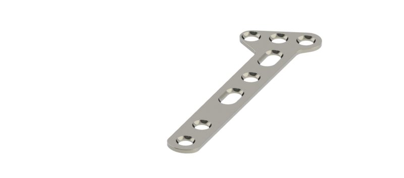BONE PLATE - OBLIQUE SMALL T PLATE - 3, 4, 5 HOLES RIGHT