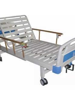 Slatted Single-Crank Hospital Bed