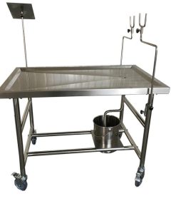 Gerobak Otopsi Hewan Peralatan Kedokteran Hewan Stainless Tahan Karat