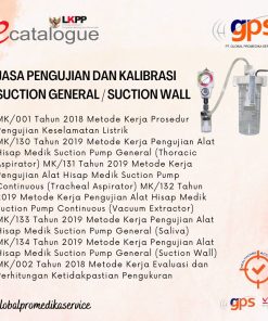 Jasa Pengujian dan/atau Kalibrasi Suction Pump Continuous / Alat Hisap Medis (Tracheal Aspirator) GPS-KAL-099