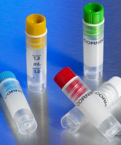 Corning® 2 mL Assorted Colors Internal Threaded Polypropylene Cryogenic Vial; Self-Standing with Round Bottom