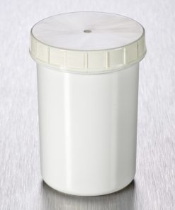Corning® Gosselin™ Pot; 75 mL; White PP; White Screw Cap; Assembled; 400/Case