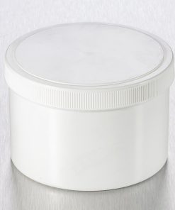 Corning® Gosselin™ Pot; 1070 mL; White PP; White Screw Cap with Seal; Assembled; 70/Case