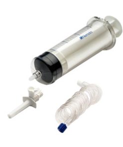 GE Nemoto Syringe Pack 200ml Syringe w/ Spike & 60" Coiled Tubing