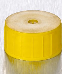 Corning® Gosselin™ Screw Cap for 40 mL Straight Container; Yellow PE; 450/Bag; 3150/Case